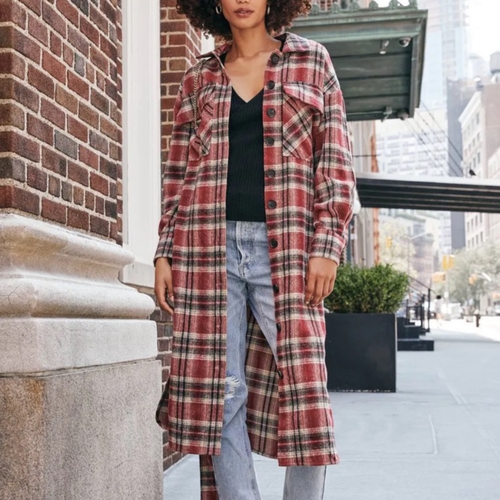 NWT VICI Long Flannel Jacket - Picture 2 of 5